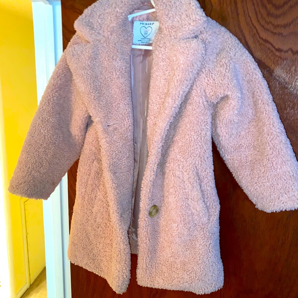 Fur trench coat. Girls